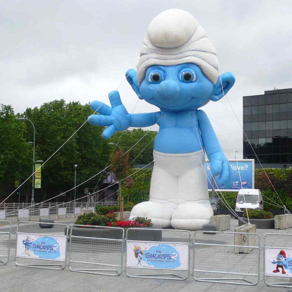 Huge Smurf inflatable in Westfield