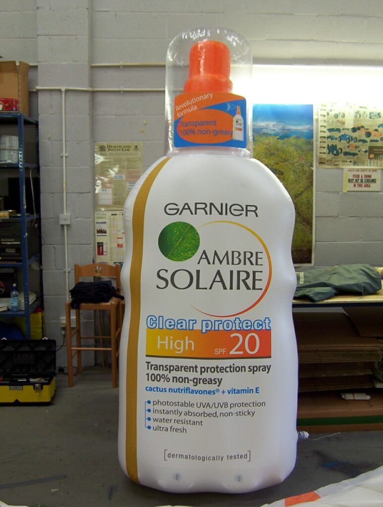 garnier inflatable bottle