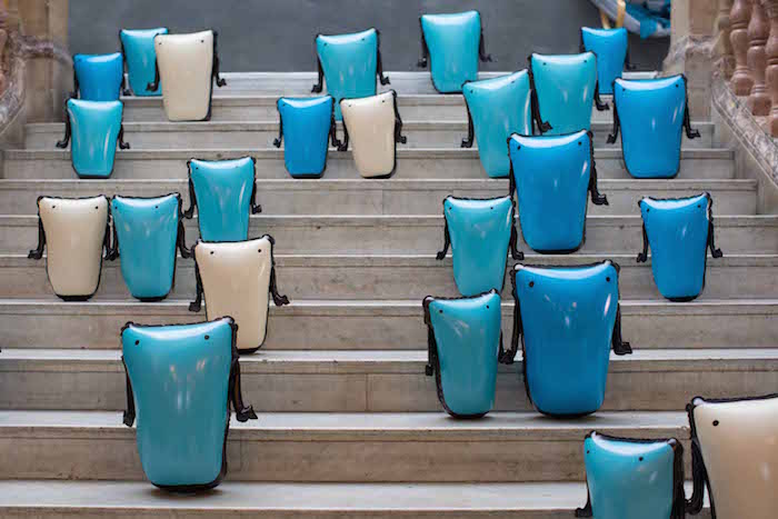 inflatable art on steps at Battersea Arts Centre